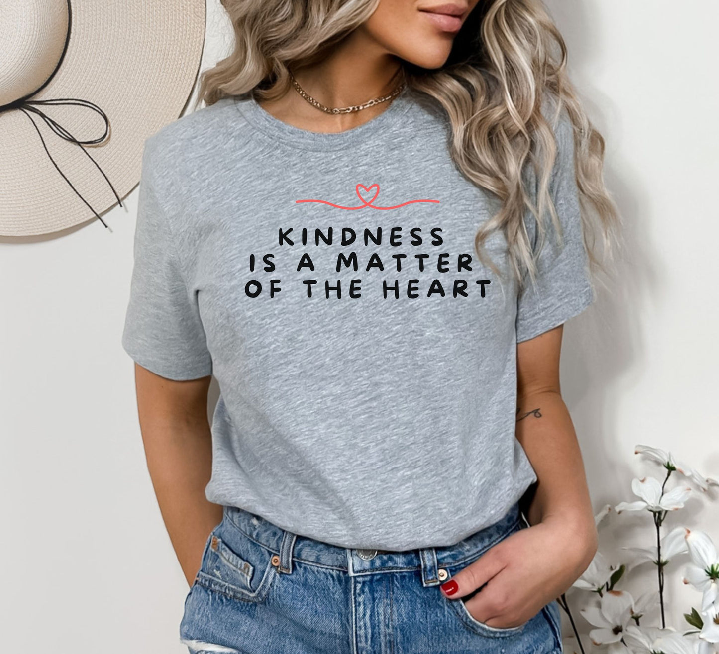Kindness is a Matter of the Heart T-Shirt - Heart Line