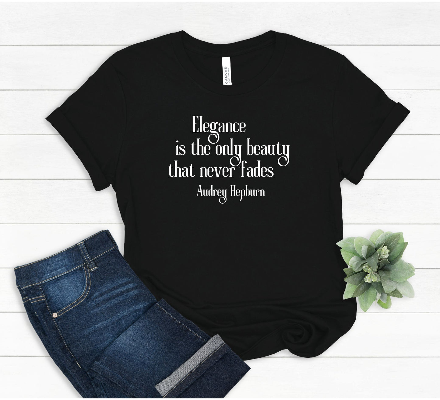 Elegance is the only Beauty that does not Fade T- Shirt - Audrey Hepburn