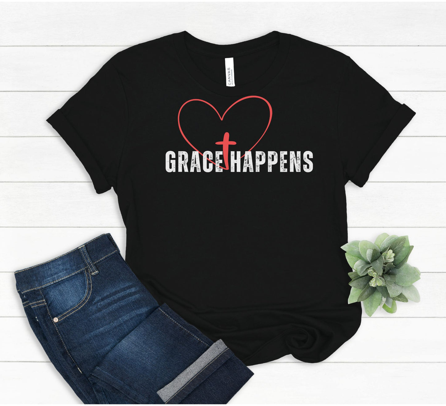 Grace Happens T-Shirt - Cross My Heart