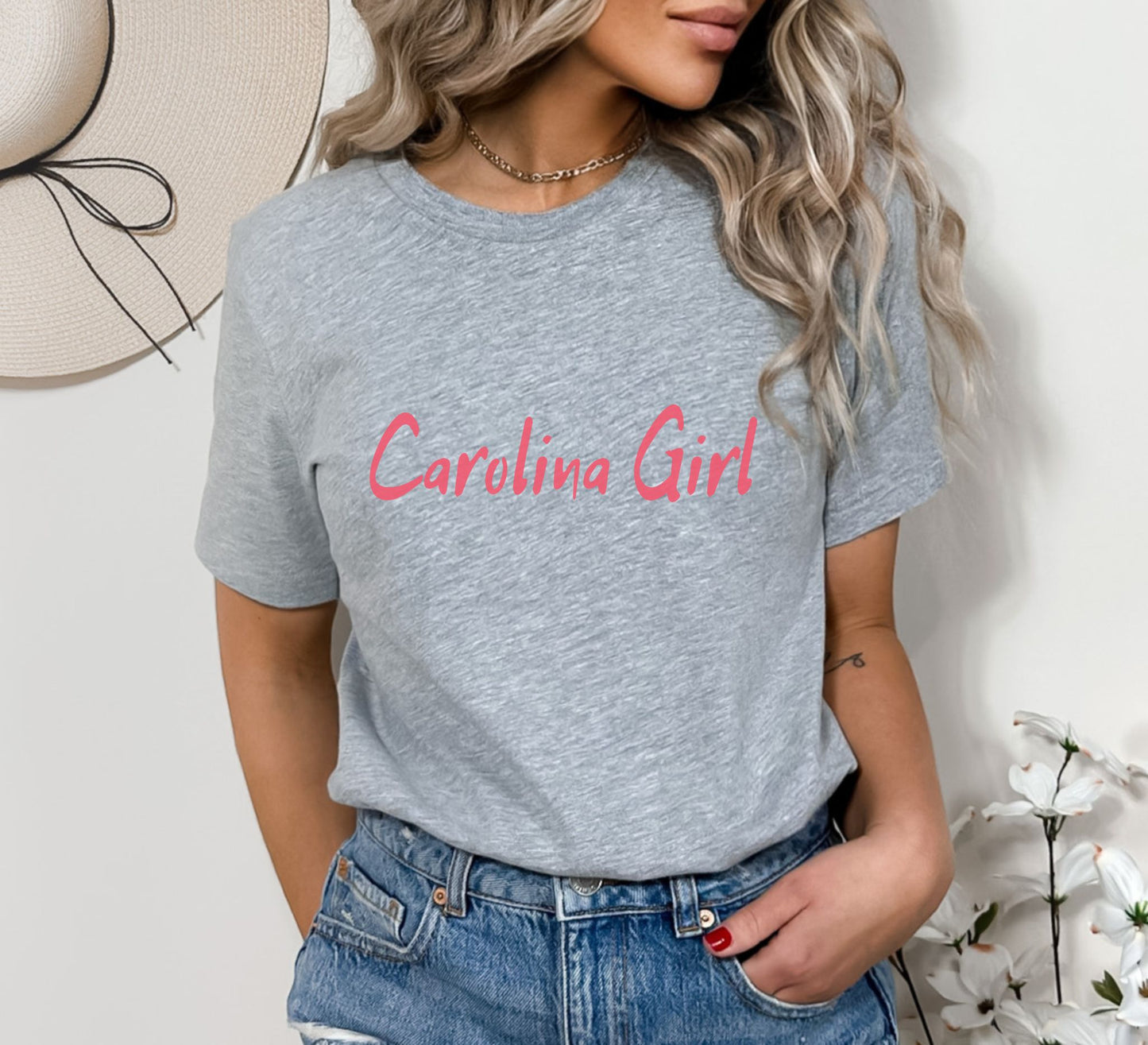 Carolina Girl T-shirt - Pink Lipstick