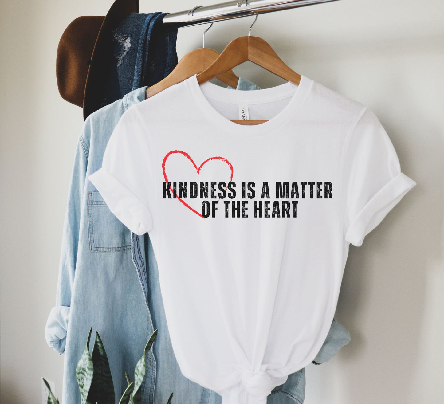 Kindness is the Matter of the Heart  T-Shirt  - Red Hot Heart