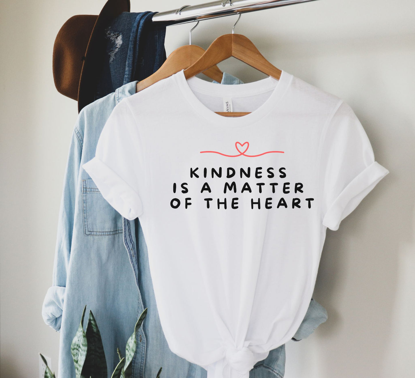 Kindness is a Matter of the Heart T-Shirt - Heart Line