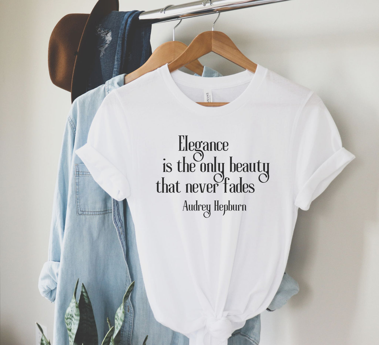 Elegance is the only Beauty that does not Fade T- Shirt - Audrey Hepburn