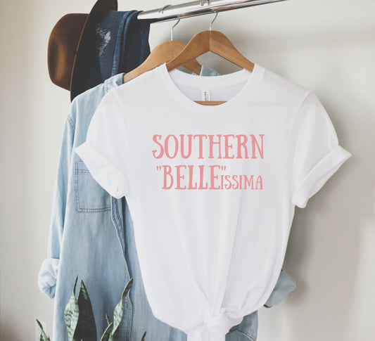 Southern "Belle"issima T-Shirt - Nude Lipstick